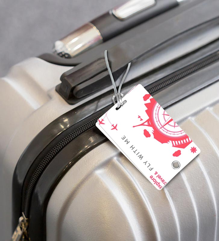 Etichetta di identificazione del bagaglio personalizzata Etichetta per bagagli per valigia fai da te stampato ID di viaggio etichette di identificazione acquerello modello barocco