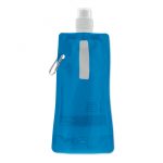 Borraccia pieghevole moschettone 480ml blu