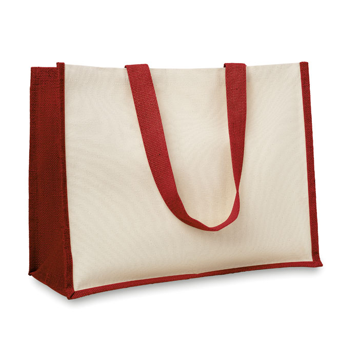 Borsa in Juta Personalizzata Borsa in Juta Personalizzata rossa