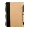 Blocco Notes A5 Ecologico con Penna nero