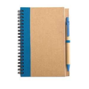 Blocco Notes A5 Ecologico con Penna Blocco Notes A5 Ecologico con Penna blu