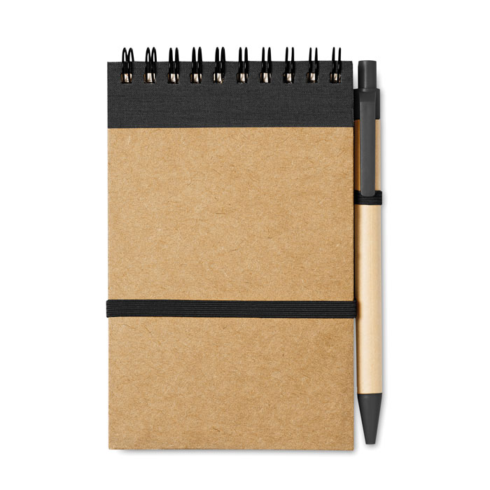Bloc Notes Eco A6 con Penna Bloc Notes Eco A6 con Penna nero
