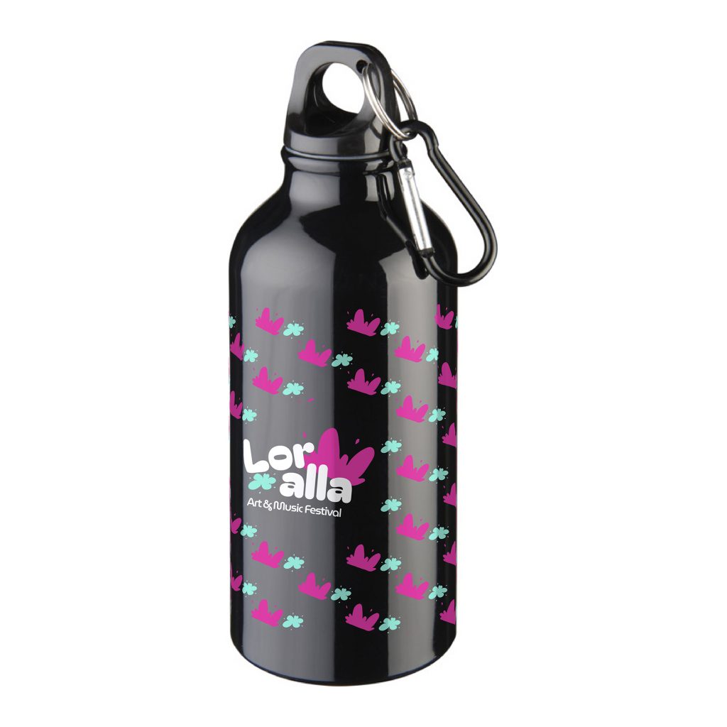 Borraccia Off-Road in Alu Riciclato e Moschettone 400ml Borraccia con Moschettone Off-Road in Alu Riciclato 400ml