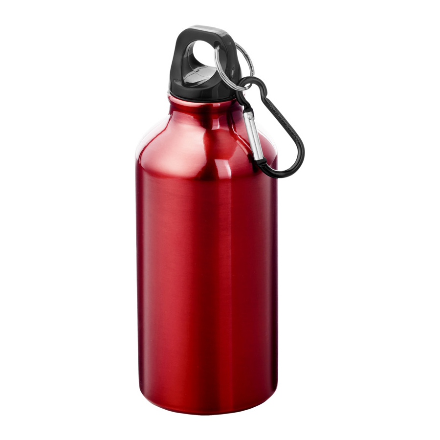 Borraccia Off-Road in Alu Riciclato e Moschettone 400ml Borraccia Off-Road in Alu Riciclato e Moschettone 400ml rossa
