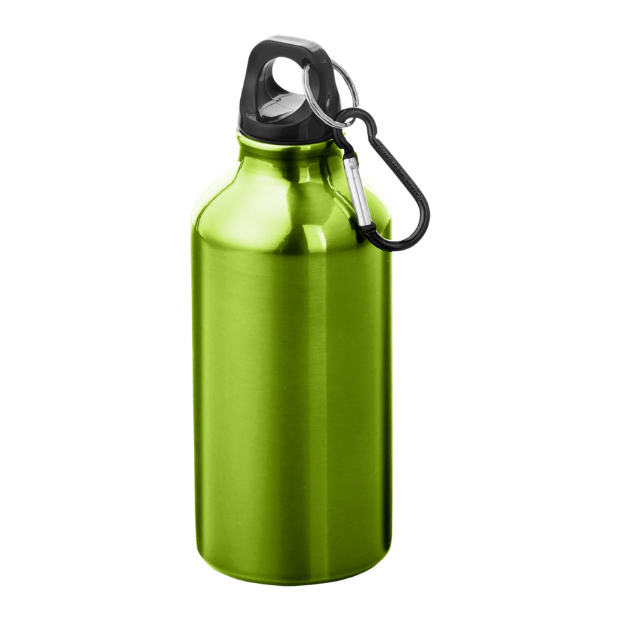 Borraccia Off-Road in Alu Riciclato e Moschettone 400ml Borraccia Off-Road in Alu Riciclato e Moschettone 400ml verde