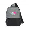 Zaini Monospalla RPET personalizzati con Logo front