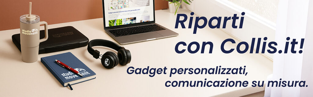 banner per i nuovi gadget ufficio 2025