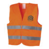 Gilet di sicurezza Hi vis arancione con logo