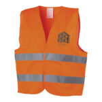 Gilet di sicurezza Hi vis arancione con logo