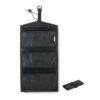 Beauty Case in RPET da appendere con logo aperto
