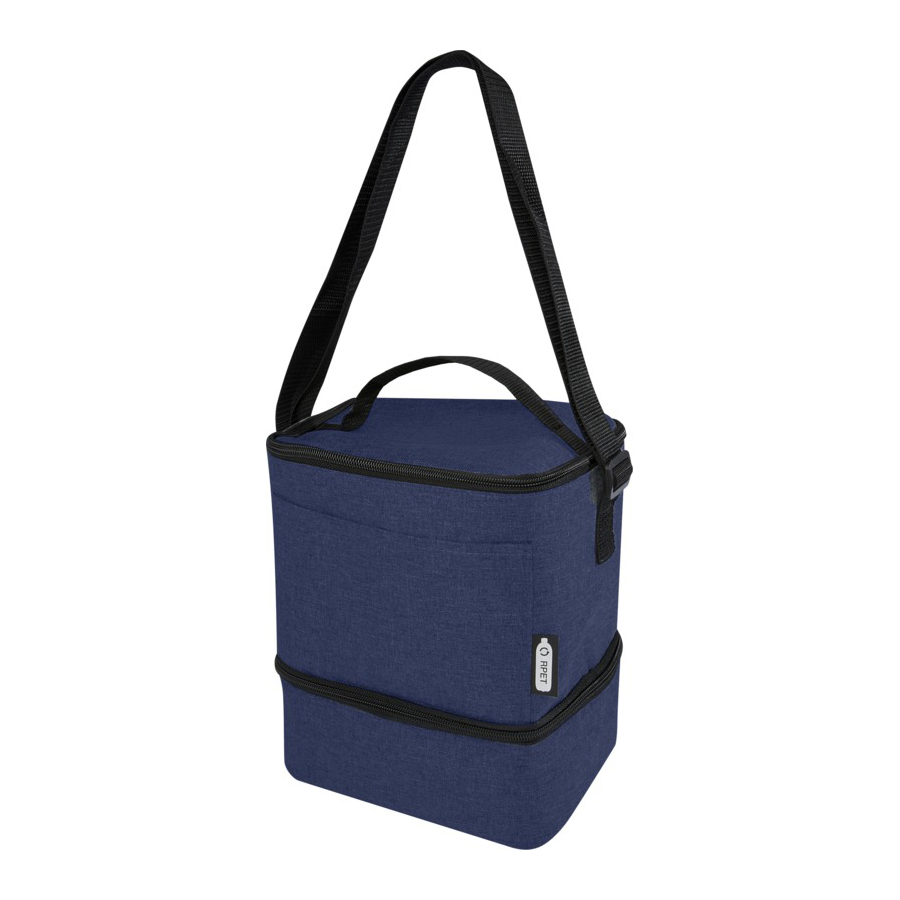 Borsa frigo in RPET personalizzata blu Borsa frigo in RPET personalizzata blu