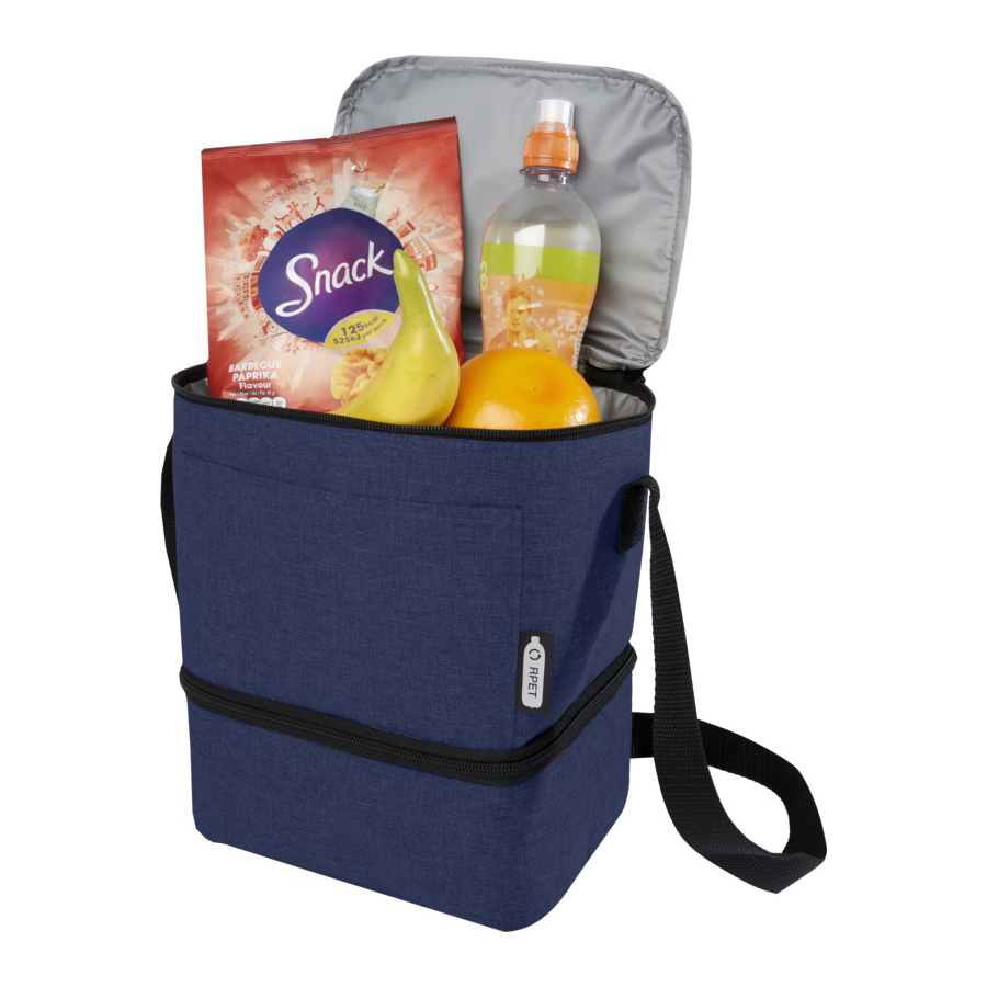 Borsa frigo in RPET personalizzata con prodotti Borsa frigo in RPET personalizzata con prodotti