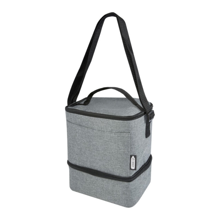 Borsa frigo in RPET personalizzata grigia Borsa frigo in RPET personalizzata grigia