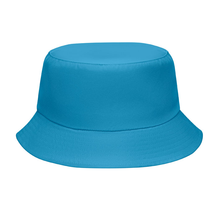 Cappello da pescatore con logo turchese Cappello da pescatore con logo turchese