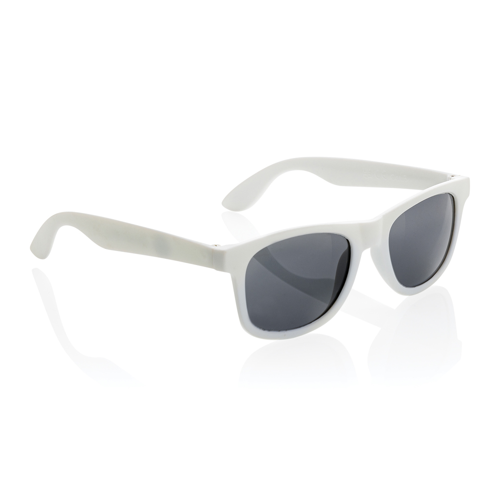 Occhiali da sole personalizzati in plastica riciclata bianco Occhiali da sole personalizzati in plastica riciclata bianco