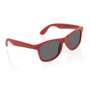 Occhiali da sole personalizzati in plastica riciclata rosso Occhiali da sole personalizzati in plastica riciclata rosso