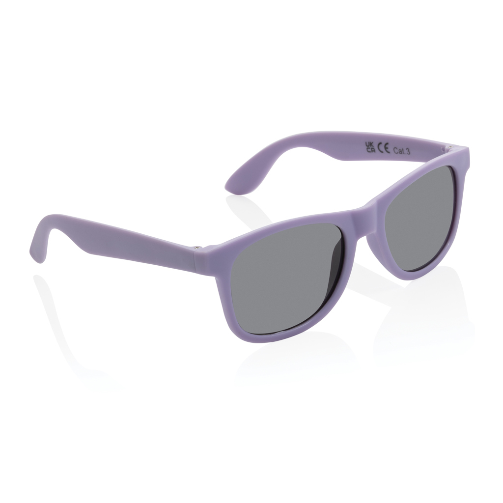 Occhiali da sole personalizzati in plastica riciclata viola Occhiali da sole personalizzati in plastica riciclata