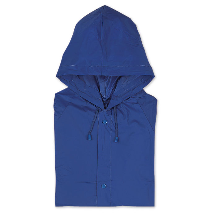 Poncho impermeabile con logo blu Poncho impermeabile con logo blu