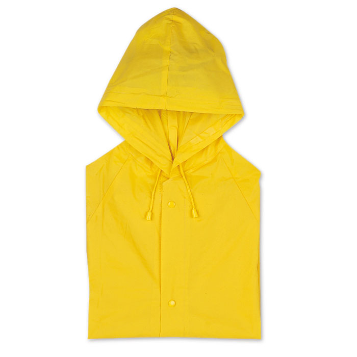 Poncho impermeabile con logo giallo Poncho impermeabile con logo giallo
