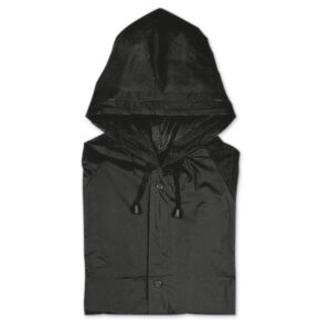 Poncho impermeabile con logo nero Poncho impermeabile con logo nero