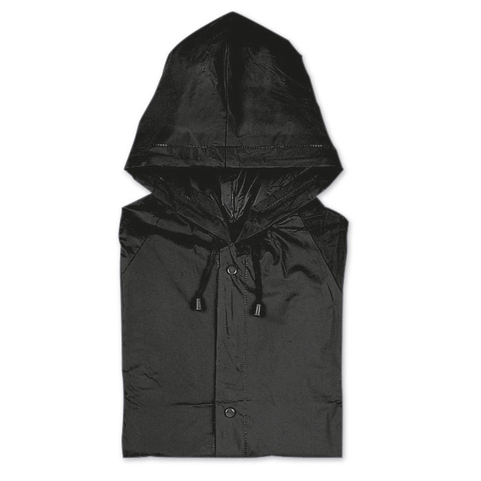 Poncho impermeabile con logo nero Poncho impermeabile con logo nero