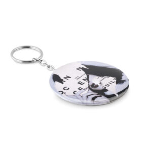 Portachiavi a bottone con apribottiglie personalizzato Portachiavi rotondo con apribottiglie personalizzato