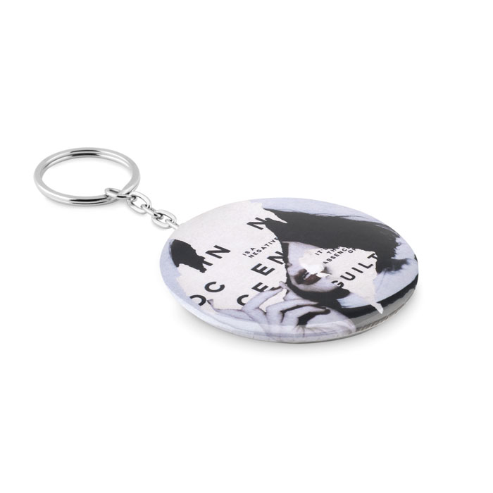 Portachiavi a bottone con apribottiglie personalizzato Portachiavi rotondo con apribottiglie personalizzato