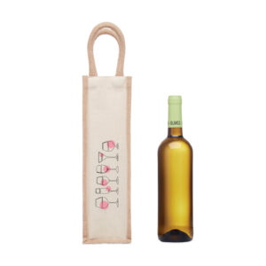 Busta per Vino Personalizzata in Juta con logo