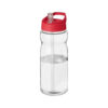 Borraccia Sportiva con Cannuccia H2O Active® trasparente rosso