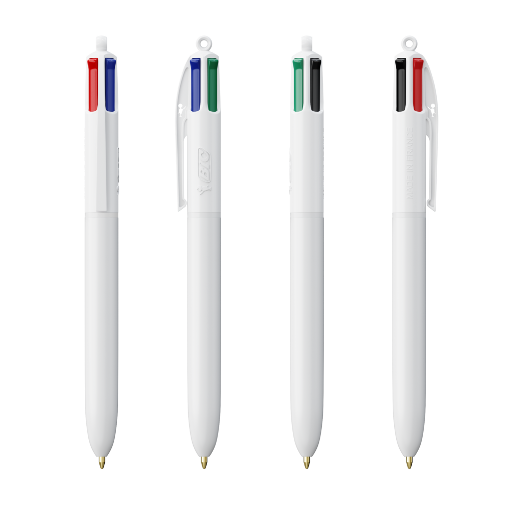 250 Penne BIC® 4 colori bianca