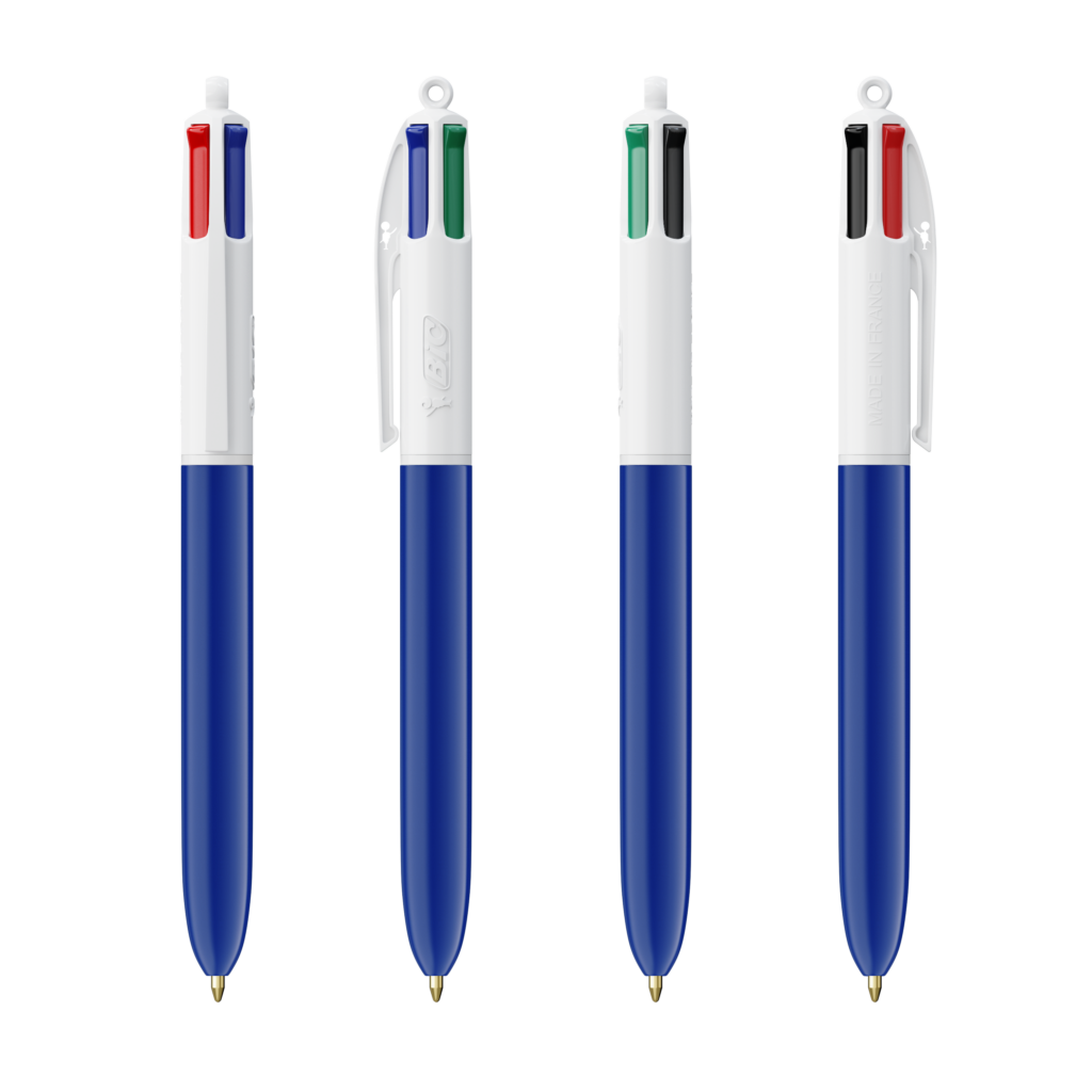 250 Penne BIC® 4 colori blu:bianca