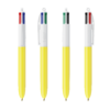 250 Penne BIC® 4 colori giallo:bianca