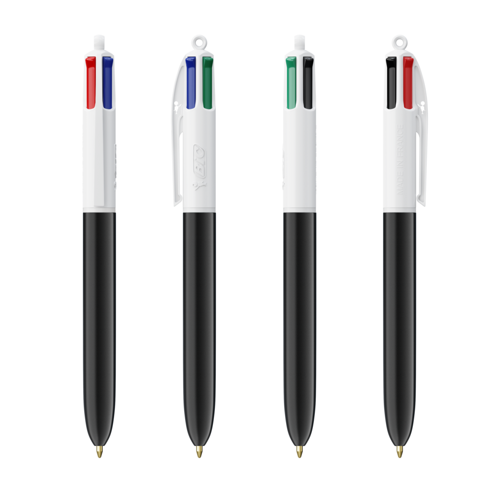 250 Penne BIC® 4 colori nera:bianca