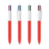 250 Penne BIC® 4 colori rossa:bianca