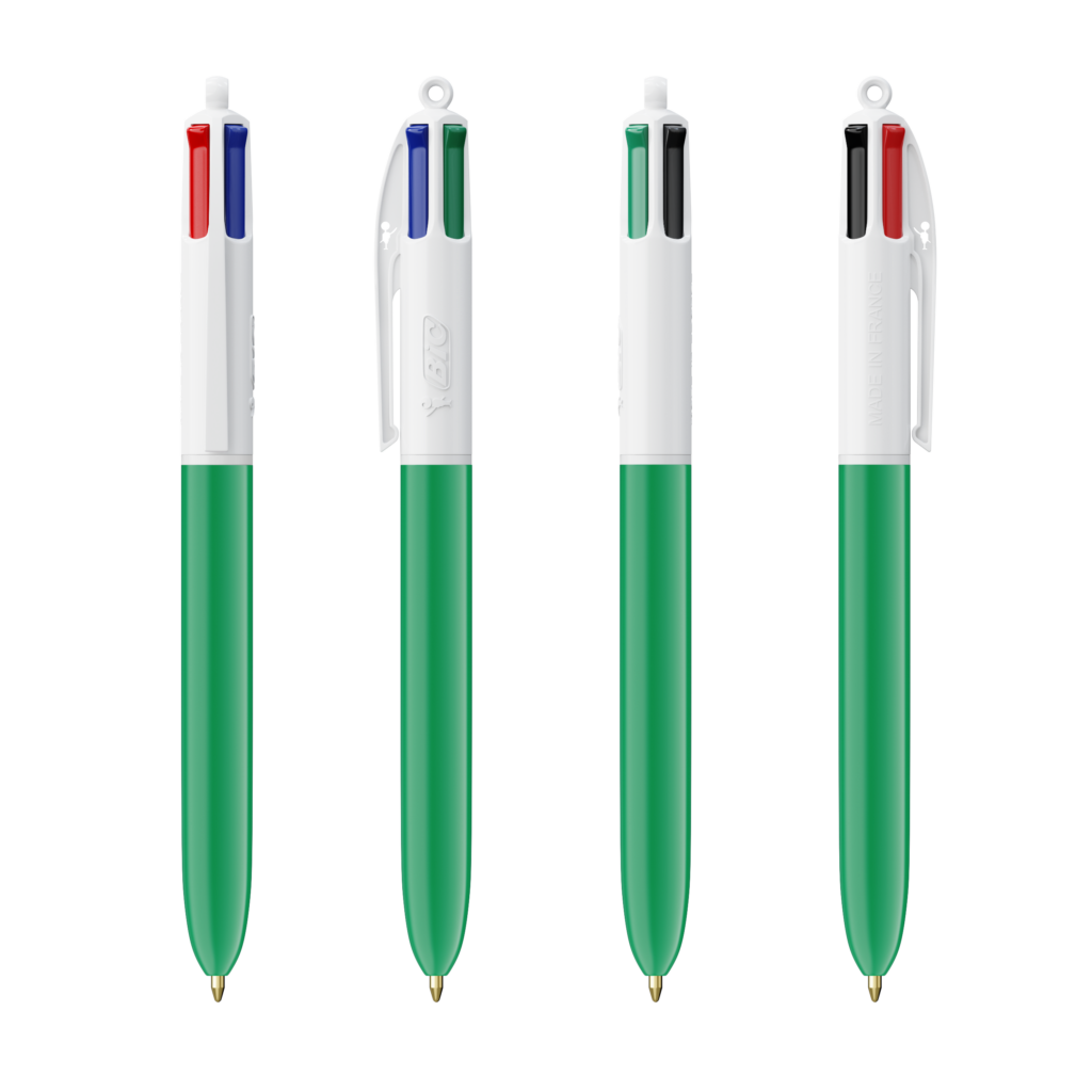 250 Penne BIC® 4 colori verde:bianca