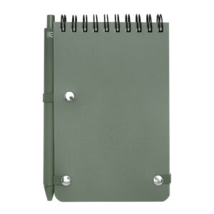 Blocco Note A6 e Penna in Plastica Destinata all'Oceano con Logo back Blocco Note A6 e Penna in Plastica Destinata all'Oceano con Logo back