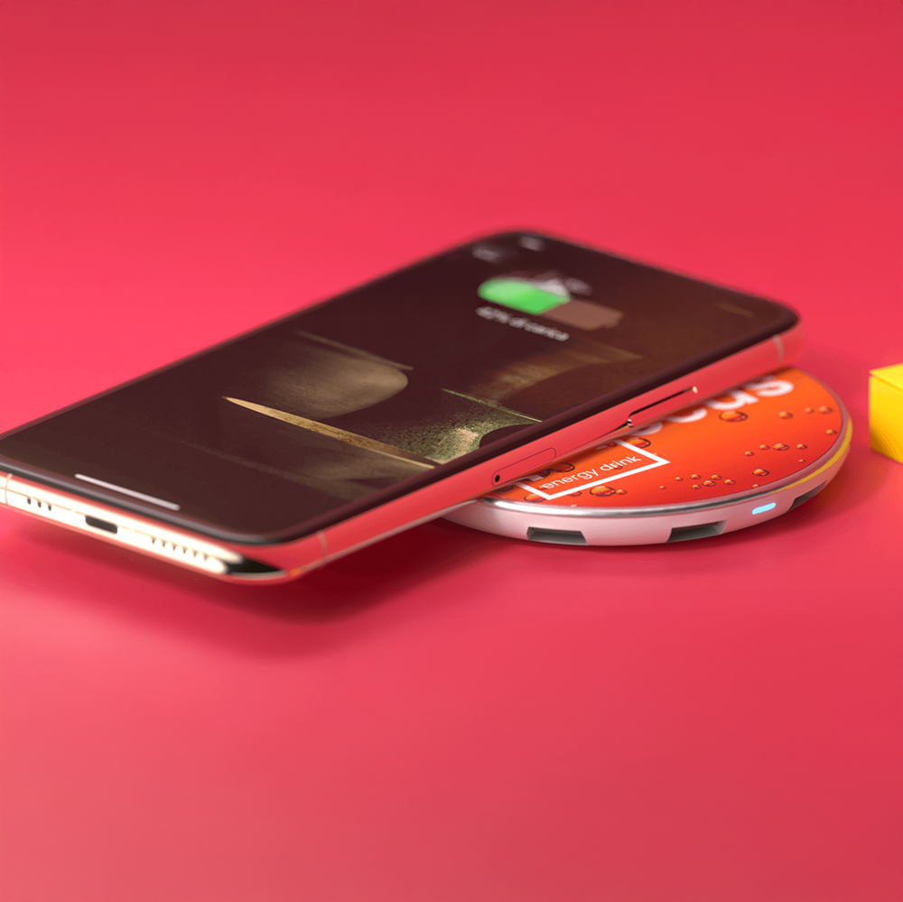 Caricatore Wireless Multiporta con Logo
