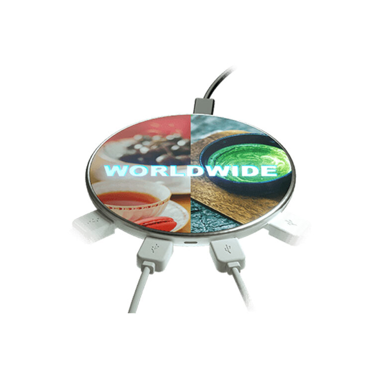 Caricatore Wireless Multiporta con Logo main image Caricatore Wireless Multiporta con Logo main image