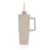 Tazza Termica con Cannuccia 750 ml Plastica Riciclata beige