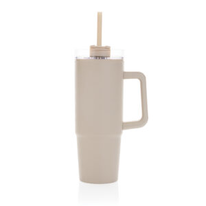 Tazza Termica con Cannuccia 750 ml Plastica Riciclata beige Tazza Termica con Cannuccia 750 ml Plastica Riciclata beige