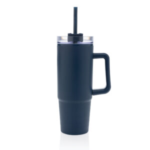 Tazza Termica con Cannuccia 750 ml Plastica Riciclata blu Tazza Termica con Cannuccia 750 ml Plastica Riciclata blu