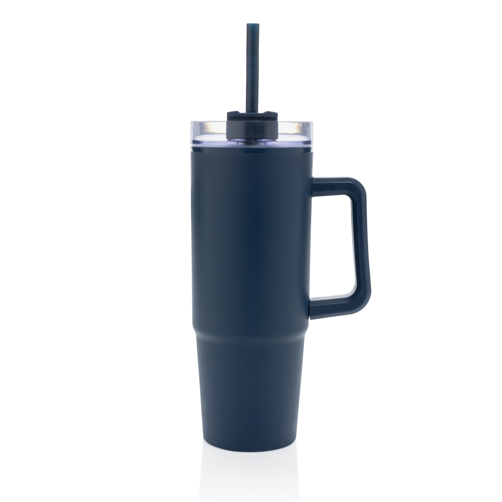 Tazza Termica con Cannuccia 750 ml Plastica Riciclata blu Tazza Termica con Cannuccia 750 ml Plastica Riciclata blu