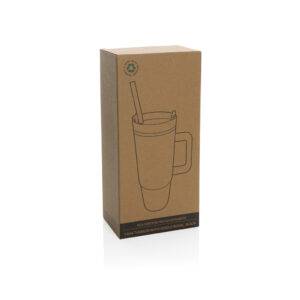 Tazza Termica con Cannuccia 750 ml Plastica Riciclata confezione Tazza Termica con Cannuccia 750 ml Plastica Riciclata confezione