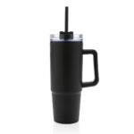 Tazza Termica con Cannuccia 750 ml Plastica Riciclata nera