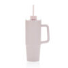 Tazza Termica con Cannuccia 750 ml Plastica Riciclata rosa