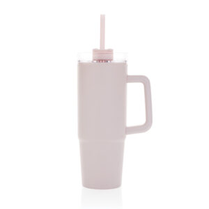 Tazza Termica con Cannuccia 750 ml Plastica Riciclata rosa Tazza Termica con Cannuccia 750 ml Plastica Riciclata rosa
