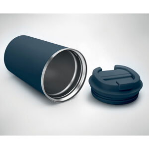 Bicchiere Da Vino Isolato Jeep 340 Ml - Acciaio Inox Doppia Parete Con Coperchio (Blu Acqua)