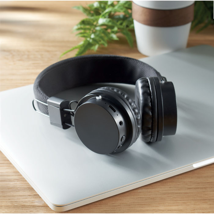 Cuffie Wireless Pieghevoli con Logo ambiant Cuffie Wireless Pieghevoli con Logo ambiant