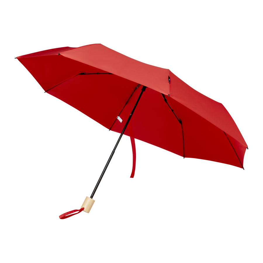 Ombrello Pieghevole in RPET Antivento rosso