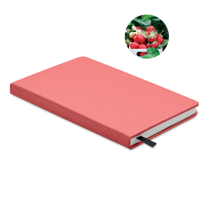 Taccuino Eco-Friendly con Semi Personalizzabile rosso Taccuino Eco-Friendly con Semi Personalizzabile rosso